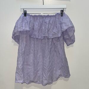 Lavender off the shoulder top